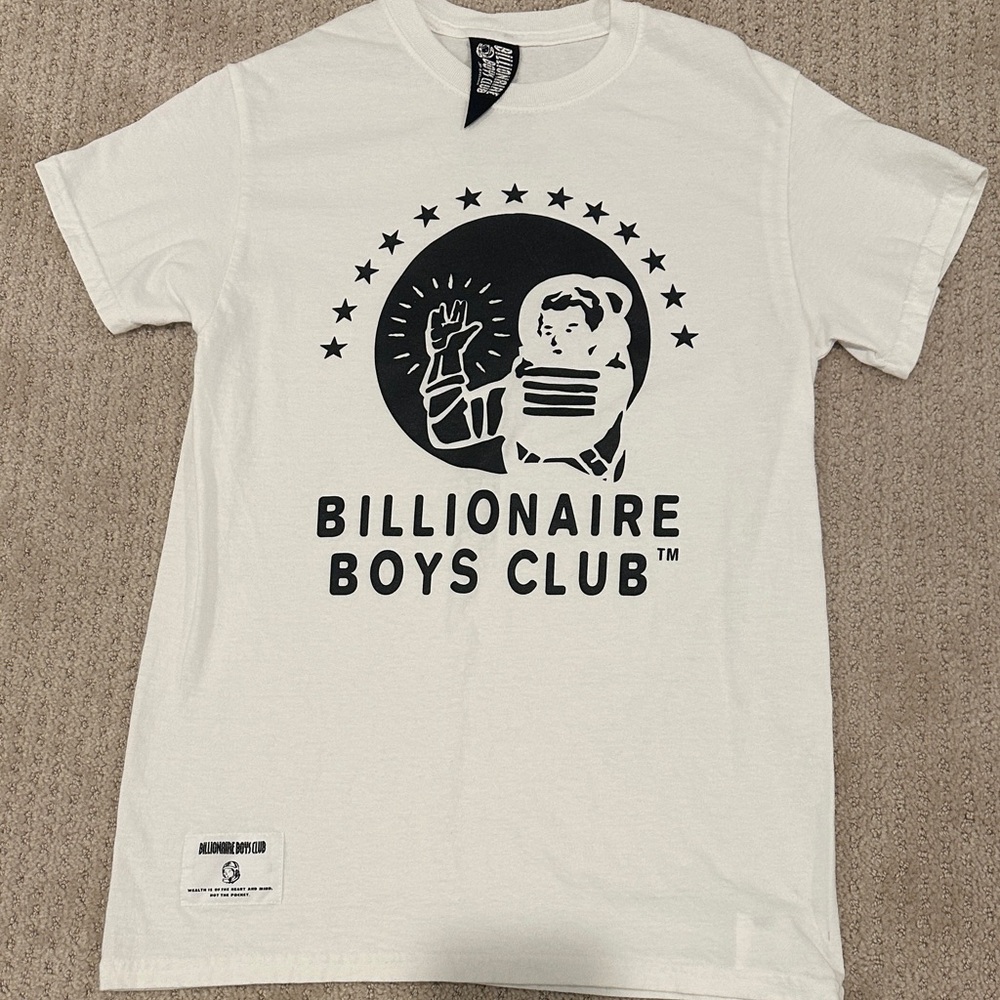 Billionaire Boys Club White Tee with Astronaut Graphic Small
